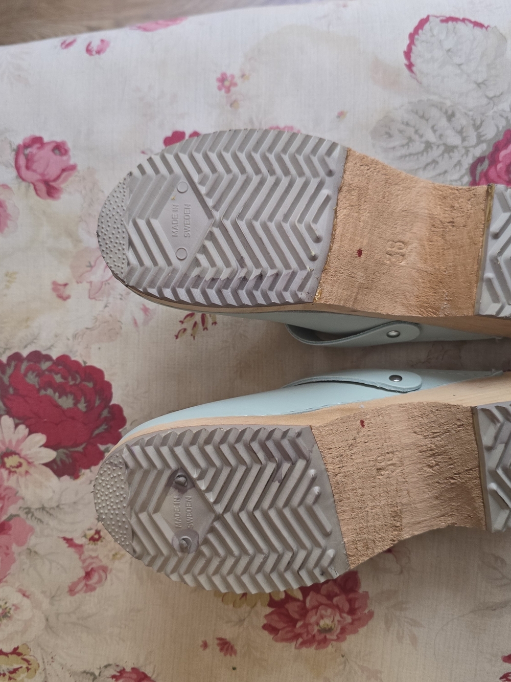 MIA Mint Green Leather Buckle Clogs - Picture 2 of 3